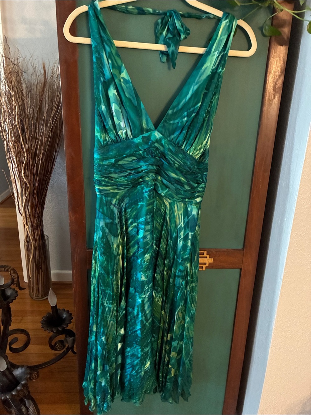Lillie Rubin Shimmery Teal Evening Dress